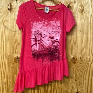 Ransom Size L women’s shirt red with print on front